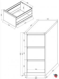 Stahl-Hängeregistratur-Schrank